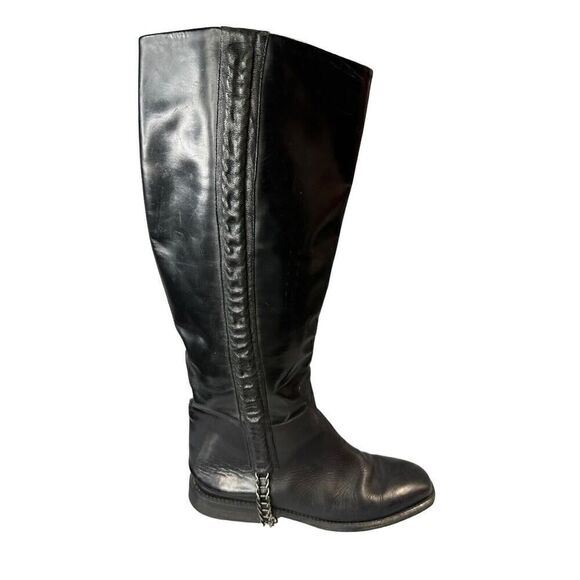 GIVENCHY Chain-Link Knee-High Boots sz 37 - Picture 4 of 15